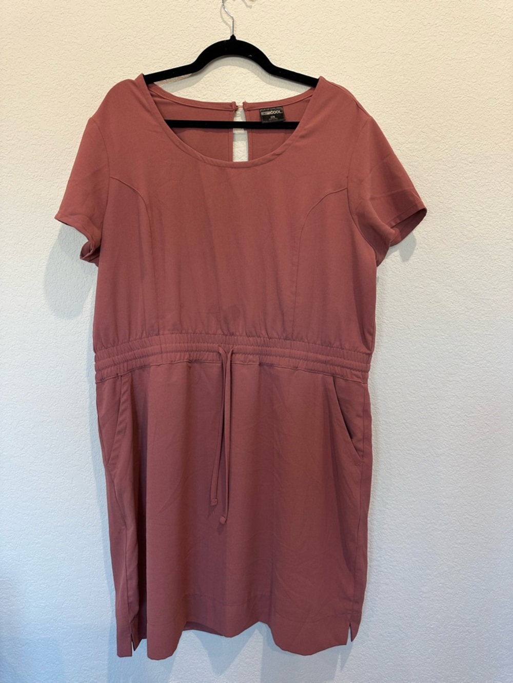 Mauve Drawstring Waist T-Shirt Dress size XL